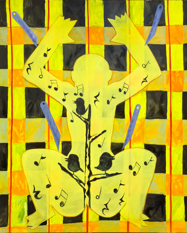Cutte Blades, 2023, oil and charcoal on canvas, 160x130cm