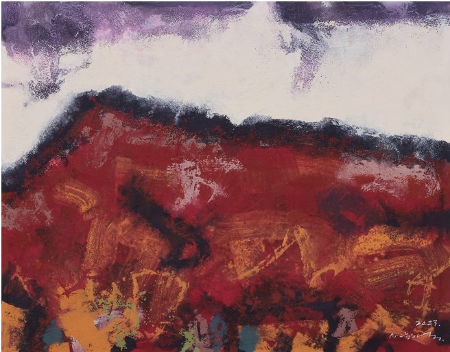 산의 울림 116.7 x 91.0 cm Acrylic on canvas 2023