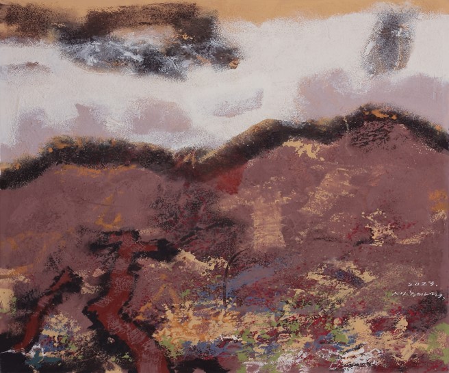 산의 울림 116.7 x 91.0 cm Acrylic on canvas 2023 