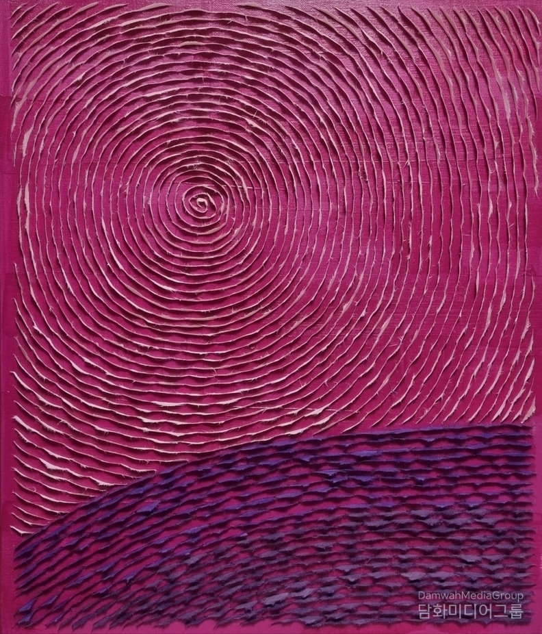 파동과 색 45.5×53cm Hanji & Acrylic on Canvas 