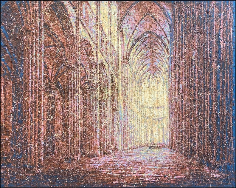  Voyage immobile 23-X. 72.7x91cm. Acrylic. 2023 