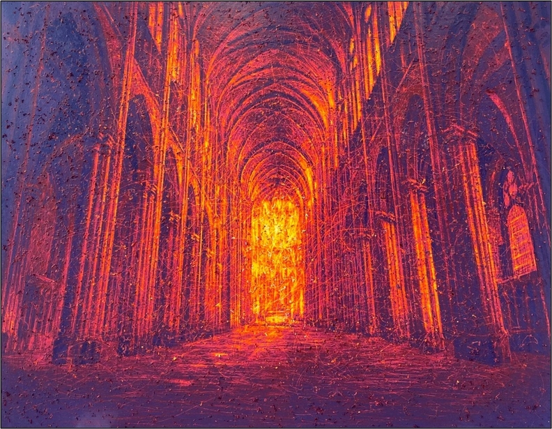  Voyage immobile 22-VII. 91x116.8cm. Acrylique sur toile. 2022 