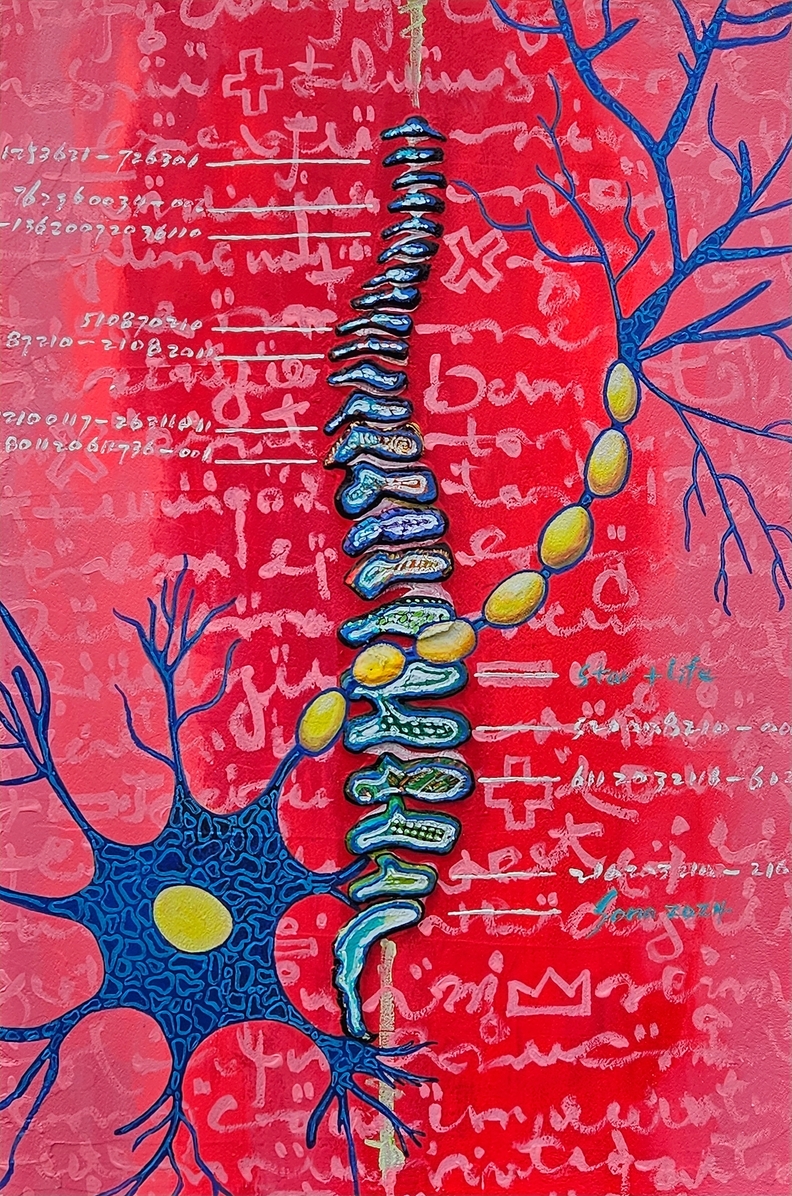 소나의 방-Anat.Red 610*910 Mixed material, 2024