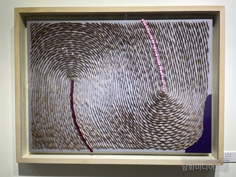 조현용 wave & color 53 * 73 hanji on canvas