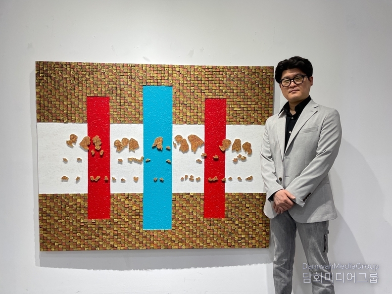조아진 그린샘 아트센터 대표 최후의 만찬 130 * 162 mixed media on canvas 2017년작