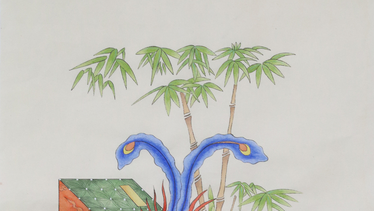 [담화총사 칼럼] 강현옥 작가 K-민화〈책거리〉, 지혜와 길상의 미학