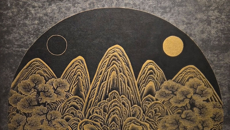 [담화총사 칼럼] 이미형 작가의 '황금일월오봉도'가 말하는 "K-민화의 격"